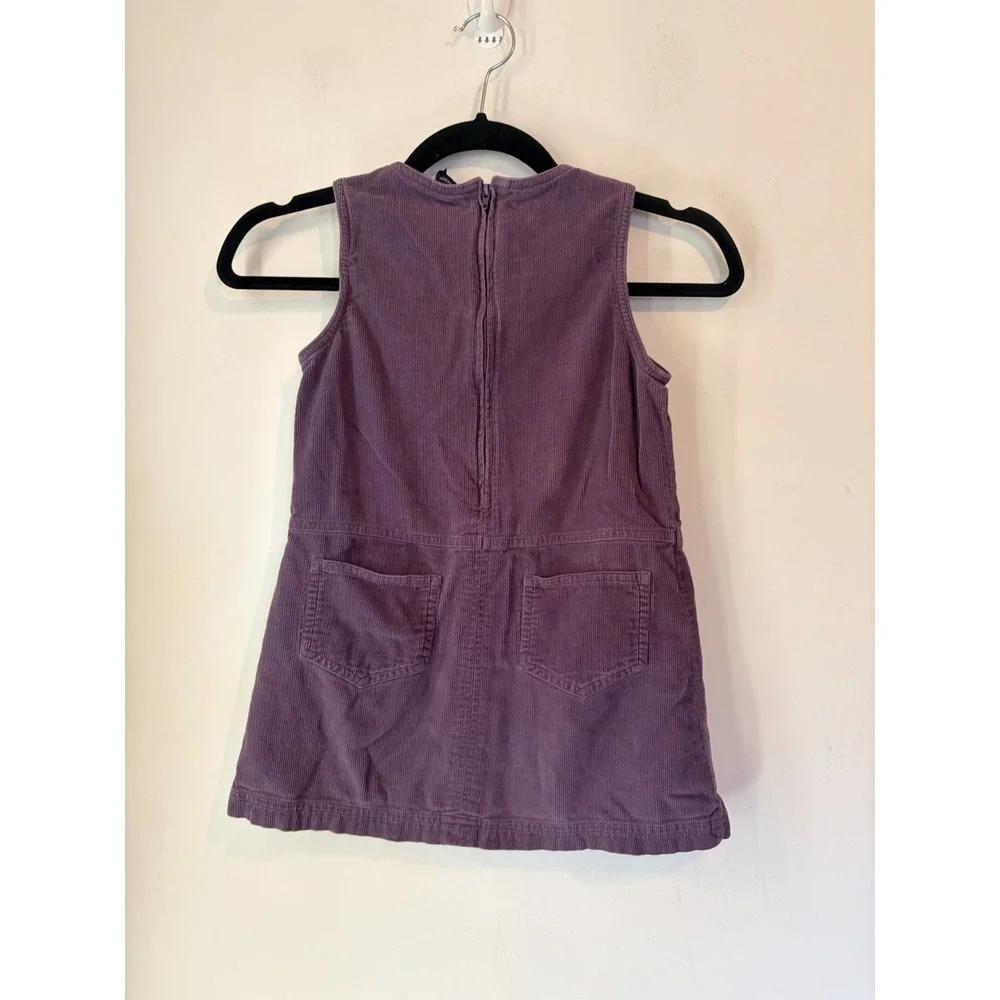 Vintage Gap Corduroy‎ Dress Girls Size Small Sleeveless Purple Knee Length Zip